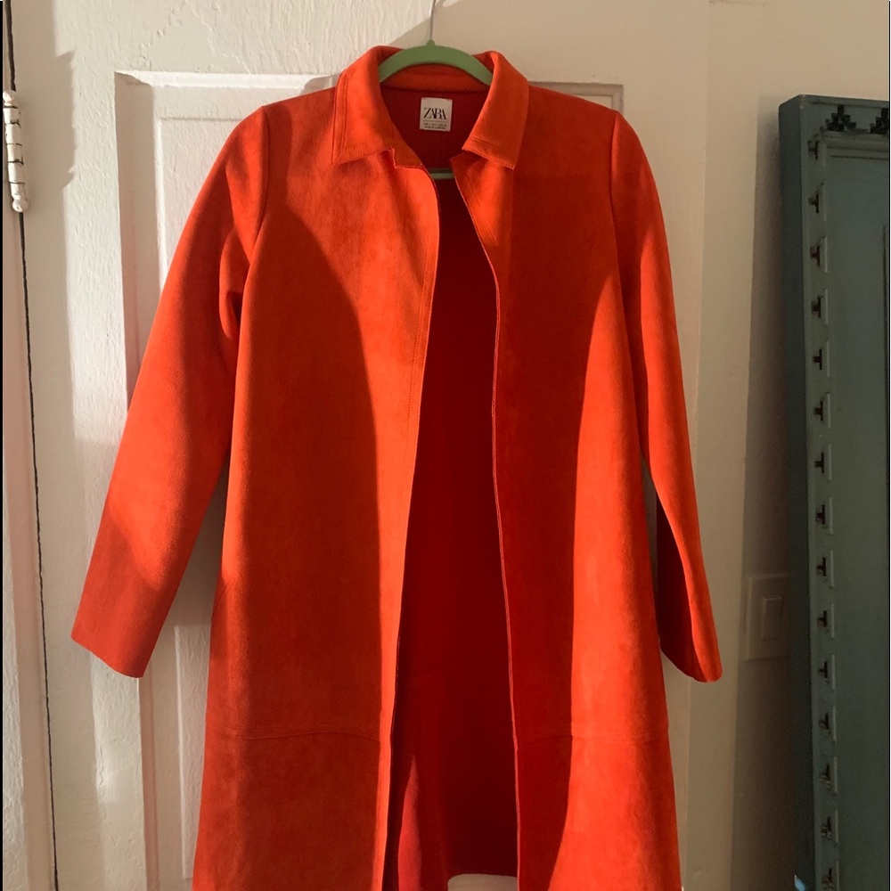 Suede Zara red/orange jacket